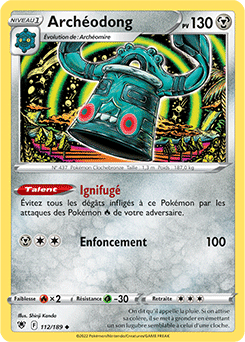 Carte Pokémon Peu commune Archéodong 112/189 de la série Astres Radieux