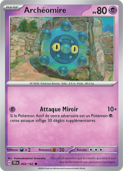 Carte Pokémon Archéomire 68/162 de la série Forces Temporelles en vente au meilleur prix