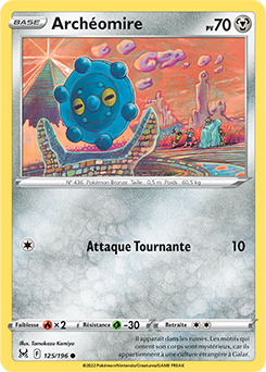 Carte Pokémon Communes Archeomire 125/196 de la série Origine Perdue