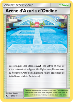 Carte Pokémon Peu commune Arène d’Azuria d’Ondine 61/68 de la série Destinées Occultes