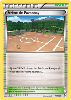 Carte Pokémon Peu commune Arène de Pavonnay 127/149 de la série Frantières Franchies