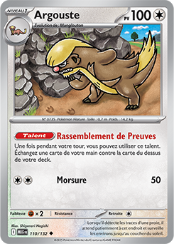 Carte Pokémon Peu commune Argouste 110/132 de la série Méga-Évolution