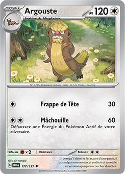 Carte Pokémon Argouste 177/197 de la série Flammes Obsidiennes en vente au meilleur prix