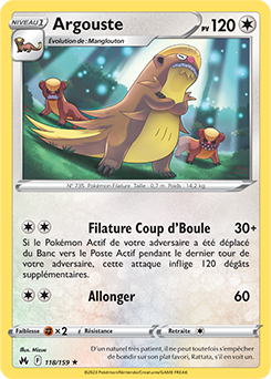 Carte Pokémon Argouste 118/159 de la série Zénith Suprême en vente au meilleur prix