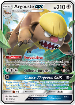 Carte Pokémon Argouste GX 110/149 de la série Soleil & Lune en vente au meilleur prix
