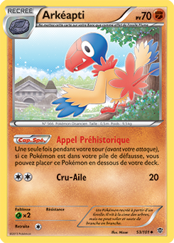 Carte Pokémon Peu commune Arkéapti 53/101 de la série Explosion Plasma