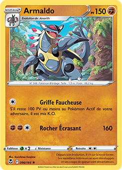 Carte Pokémon Armaldo 096/195 de la série Tempête Argentée en vente au meilleur prix