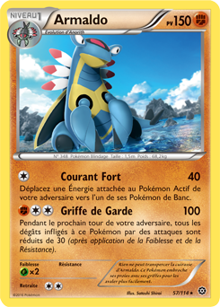 Carte Pokémon Armaldo 57/114 de la série Offensive Vapeur en vente au meilleur prix