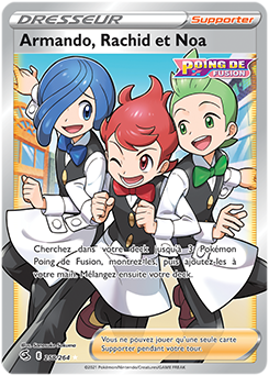 Carte Pokémon Armando, Rachid et Noa 258/264 de la série Poing de Fusion en vente au meilleur prix