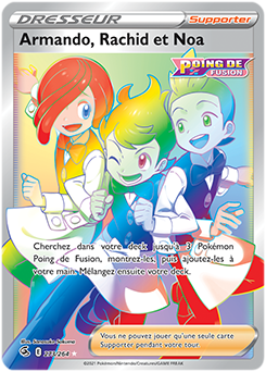 Carte Pokémon Armando, Rachid et Noa 273/264 de la série Poing de Fusion en vente au meilleur prix