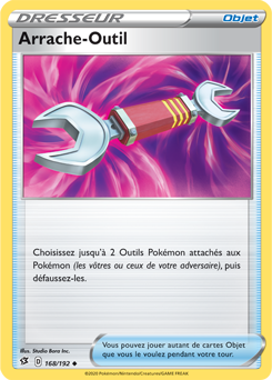 Carte Pokémon Peu commune Arrache-Outil 168/192 de la série Clash des Rebelles