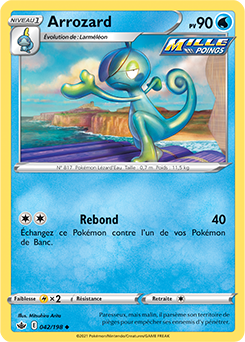 Carte Pokémon Arrozard 42/198 de la série Règne de Glace en vente au meilleur prix