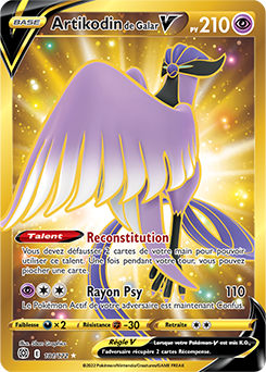 Carte Pokémon Pokémon Gold EB Artikodin de Galar V 181/172 de la série Stars Étincelantes