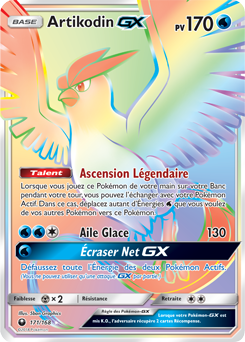 Carte Pokémon Artikodin GX 171/168 de la série Tempête Céleste en vente au meilleur prix