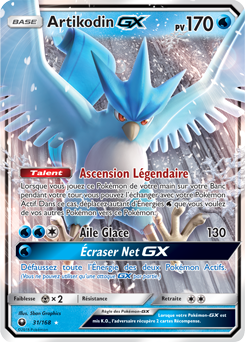 Carte Pokémon Artikodin GX 31/168 de la série Tempête Céleste en vente au meilleur prix