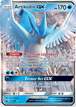 Carte Pokémon Pokémon GX Artikodin GX 31/168 de la série Tempête Céleste