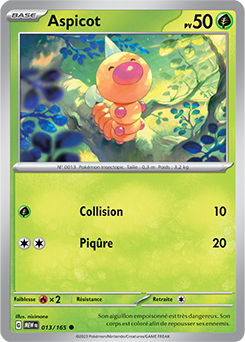 Carte Pokémon Aspicot 13/165 de la série 151 en vente au meilleur prix