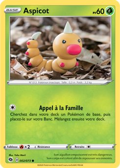Carte Pokémon Aspicot 002/073 de la série La Voie du Maître en vente au meilleur prix