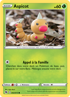 Carte Pokémon Commune Aspicot 002/073 de la série La Voie du Maître