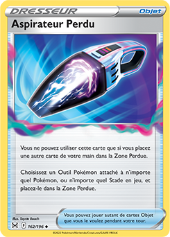 Carte Pokémon Peu commune Aspirateur Perdu 162/196 de la série Origine Perdue