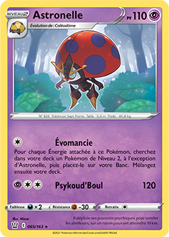 Carte Pokémon Astronelle 65/163 de la série Styles de Combat en vente au meilleur prix