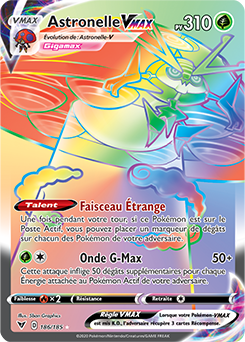 Carte Pokémon Astronelle VMAX 186/185 de la série Voltage Éclatant en vente au meilleur prix
