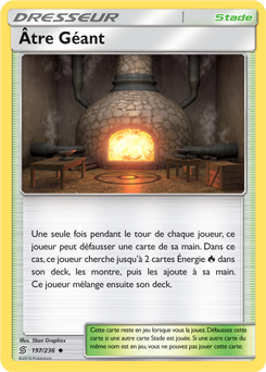 Carte Pokémon Peu commune Âtre Géant 197/236 de la série Harmonie des Esprits
