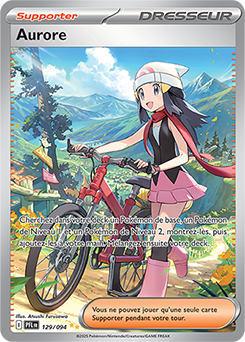 Carte Pokémon Illustration spéciale rare Aurore 129/94 de la série Flammes Fantasmagoriques
