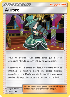 Carte Pokémon Peu commune Aurore 149/181 de la série Duo de Choc