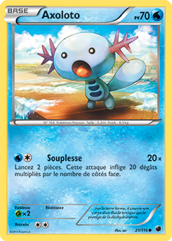 Carte Pokémon Commune Axoloto 21/116 de la série Glaciation Plasma