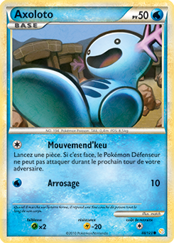 Carte Pokémon Commune Axoloto 88/123 de la série HeartGold SoulSilver