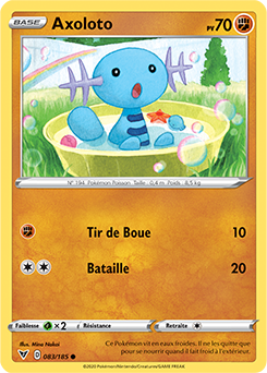 Carte Pokémon Commune Axoloto 083/185 de la série Voltage Éclatant
