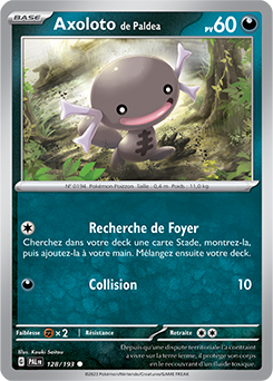Carte Pokémon Communes Axoloto de Paldea 128/193 de la série Évolutions à Paldea