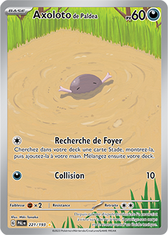 Carte Pokémon Illustration rare Axoloto de Paldea 221/193 de la série Évolutions à Paldea