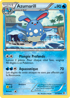 Carte Pokémon Azumarill 37/149 de la série Frantières Franchies en vente au meilleur prix