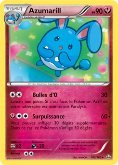 Carte Pokémon Azumarill 103/160 de la série Primo Choc en vente au meilleur prix