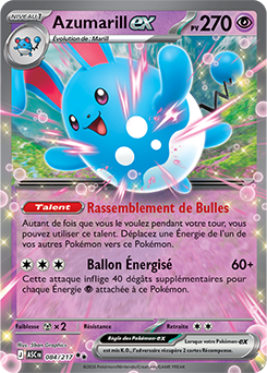 Carte Pokémon Azumarill ex 84/217 de la série Héros Transcendants en vente au meilleur prix