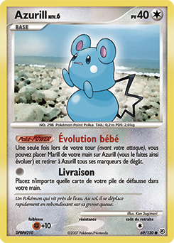 Carte Pokémon Commune Azurill 69/130 de la série Diamant & Perle