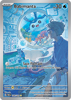 Carte Pokémon Illustration rare Babimanta 189/182 de la série Faille Paradoxe