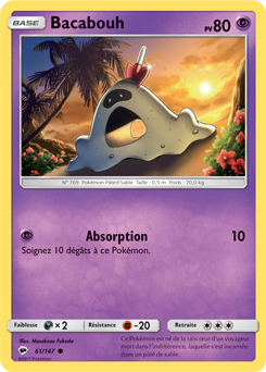 Carte Pokémon Bacabouh 61/147 de la série Ombres Ardentes en vente au meilleur prix