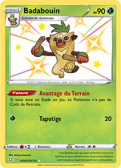 Carte Pokémon Badabouin SV005/SV122 de la série Destinées Radieuses en vente au meilleur prix