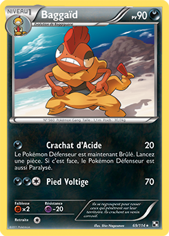 Carte Pokémon Rare Baggaïd 69/114 de la série Noir & Blanc