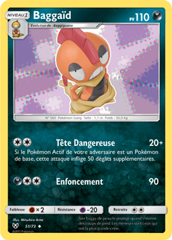 Carte Pokémon Baggaïd 51/73 de la série Légendes Brillantes en vente au meilleur prix