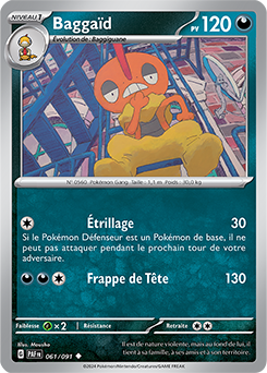 Carte Pokémon Baggaïd 61/91 de la série Destinées de Paldea en vente au meilleur prix