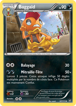 Carte Pokémon Peu commune Baggaïd 67/111 de la série Poings Furieux