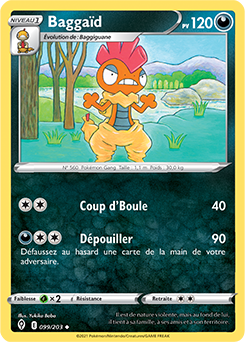 Carte Pokémon Peu commune Baggaïd 99/203 de la série Évolution Céleste