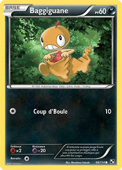 Carte Pokémon Commune Baggiguane 68/114 de la série Noir & Blanc