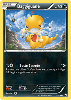 Carte Pokémon Baggiguane 67/108 de la série Explorateurs Obscurs en vente au meilleur prix