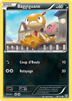 Carte Pokémon Commune Baggiguane 85/135 de la série Tempête Plasma