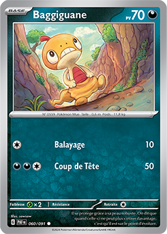 Carte Pokémon Baggiguane 60/91 de la série Destinées de Paldea en vente au meilleur prix